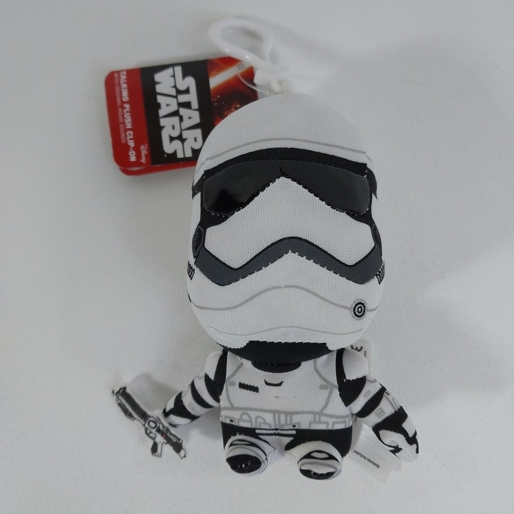NWT Disney Star Wars Talking Stormtrooper 6" Plush Clip On Underground Toys
